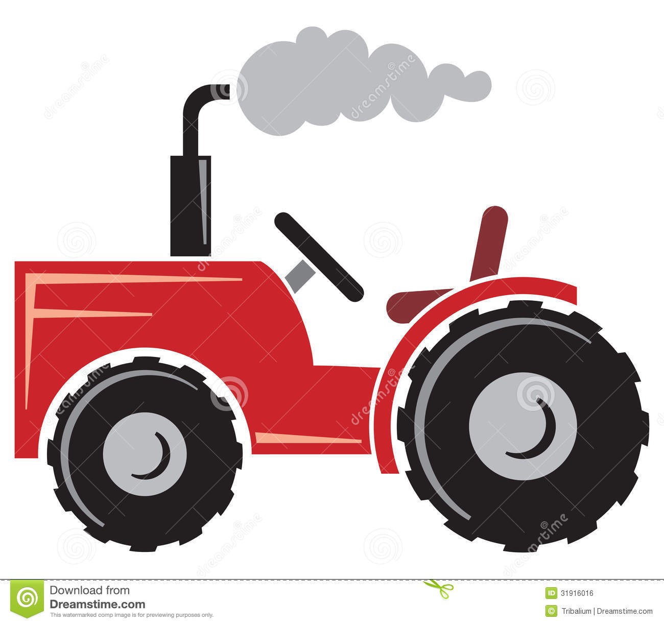 Red Tractor Free Clipart