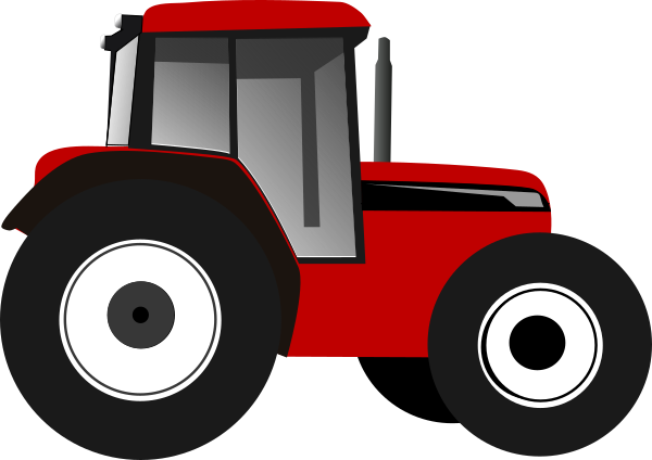 tractor clipart red