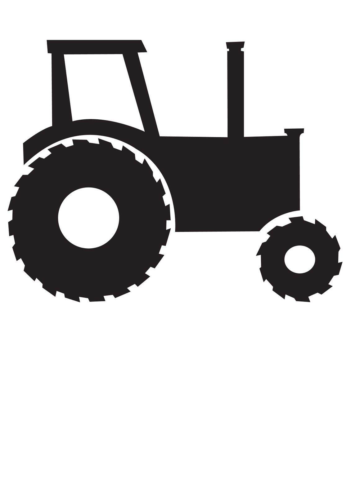 tractor clipart silhouette