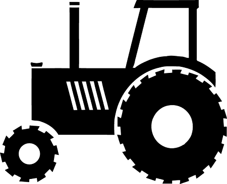 Free tractor silhouette.