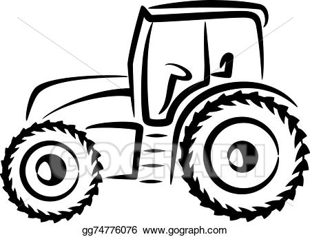 tractor clipart simple