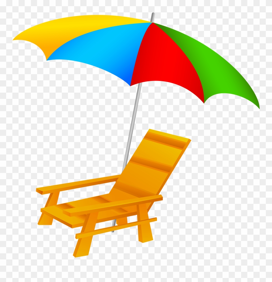 Beach Umbrella And Chair Png Clip Art