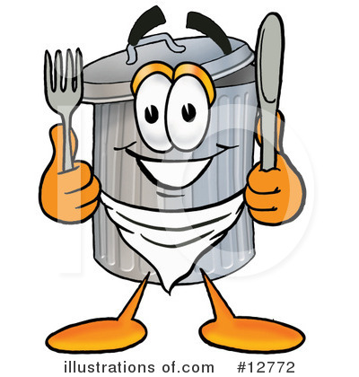 Trash Can Character Clipart
