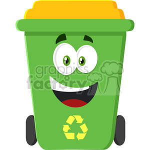 trash can clipart happy
