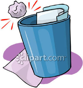 trash can clipart paper in