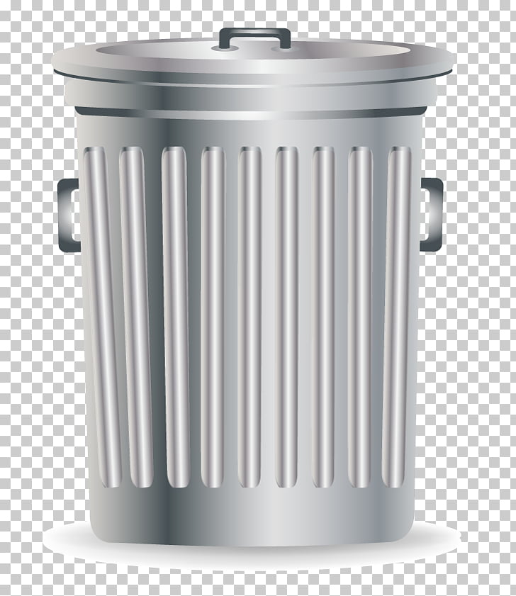 Waste container Recycling Tin can, metal trash can PNG