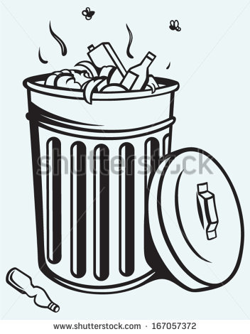 Trash can clipart.