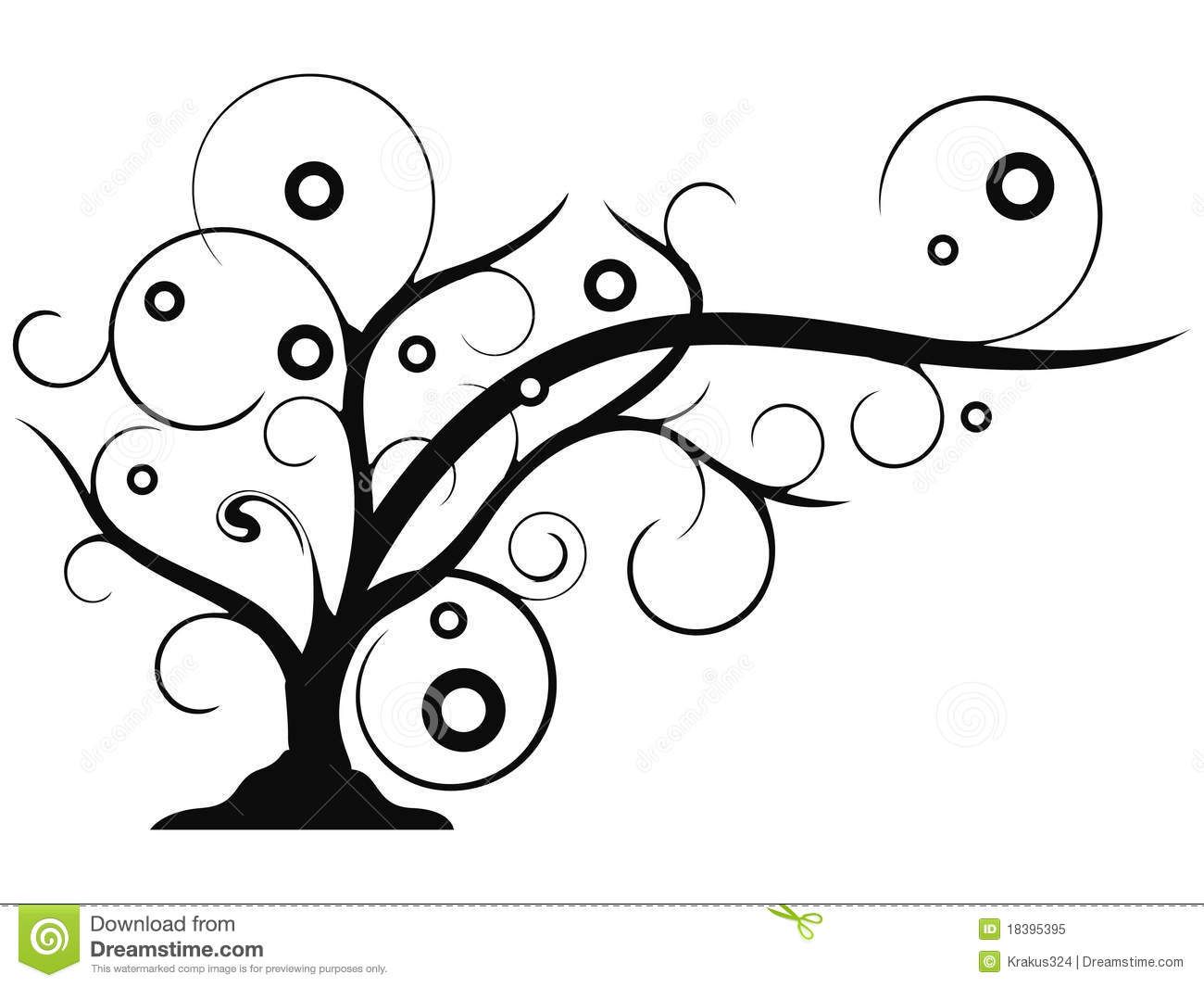 Abstract Tree Growing Clip Art