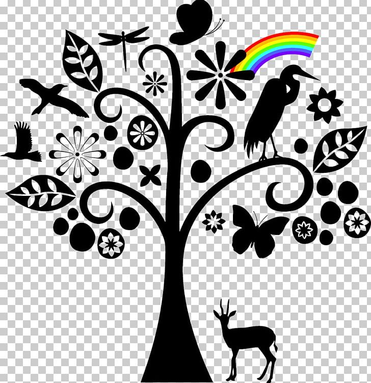 Tree Silhouette Black And White PNG, Clipart, Abstract