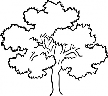 Free Tree Cartoon Black And White, Download Free Clip Art