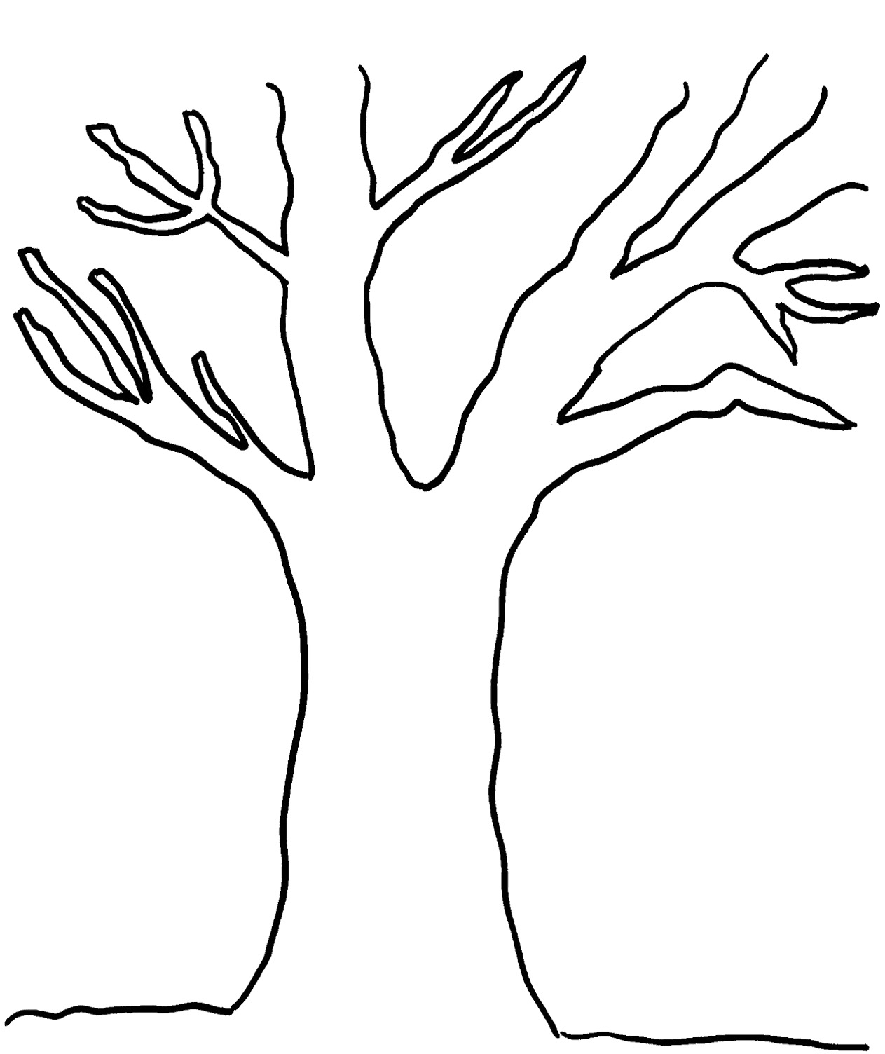 Free Leafless Tree Outline Printable, Download Free Clip Art