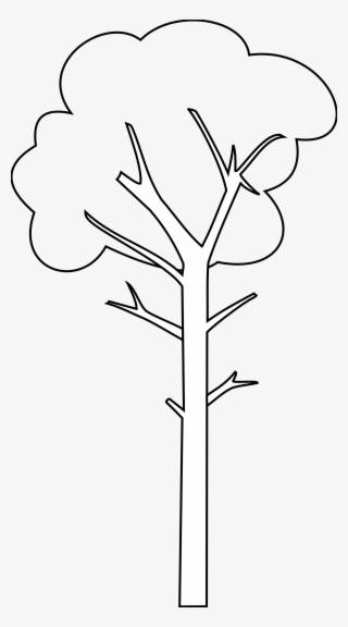 tree black and white clipart small