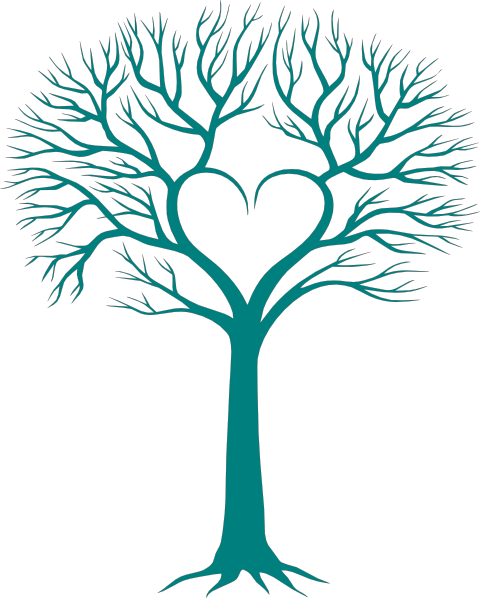 Family Tree with Heart Clip Art