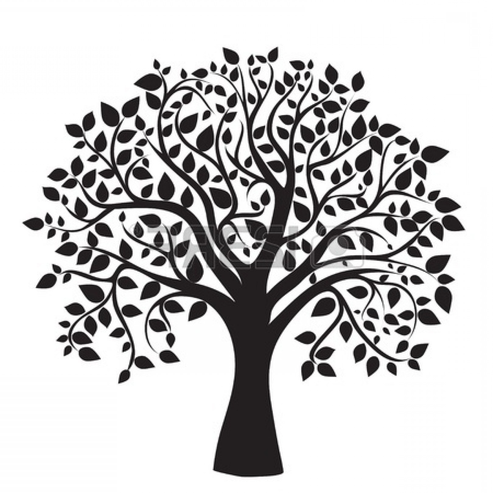 tree of life clipart silhouette