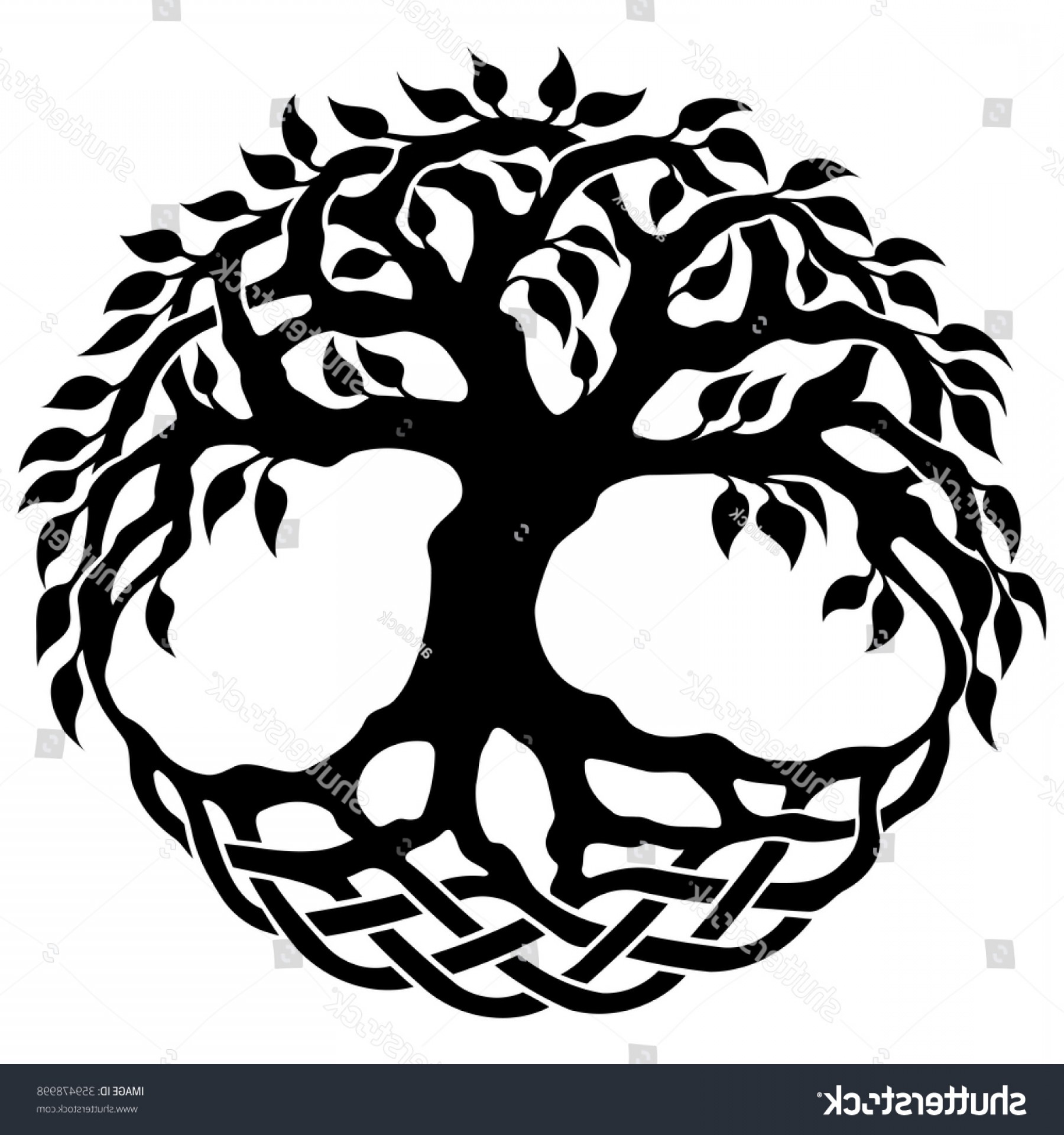 Vector Ornament Decorative Celtic Tree Life