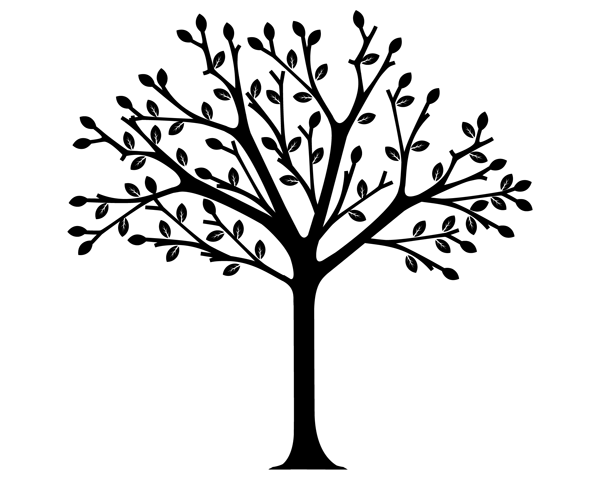 Whimsical tree clipart.