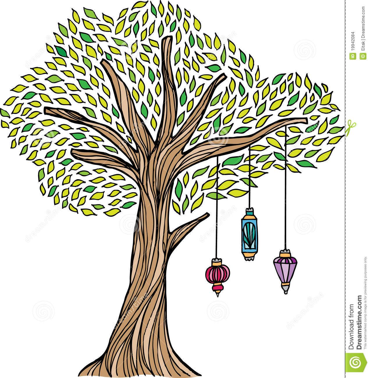 Whimsical tree with.