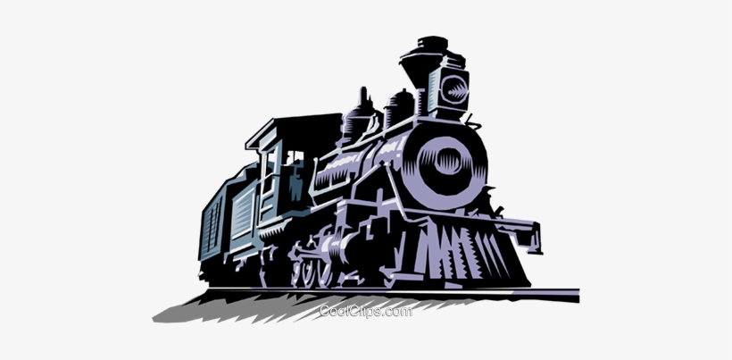 Old Steam Train Royalty Free Vector Clip Art Illustration