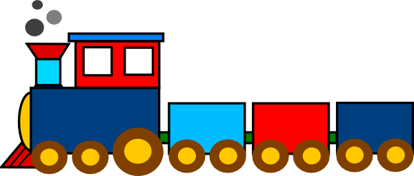 Toy trains clipart.