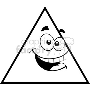 Geometry triangle cartoon face math clip art graphics images clipart
