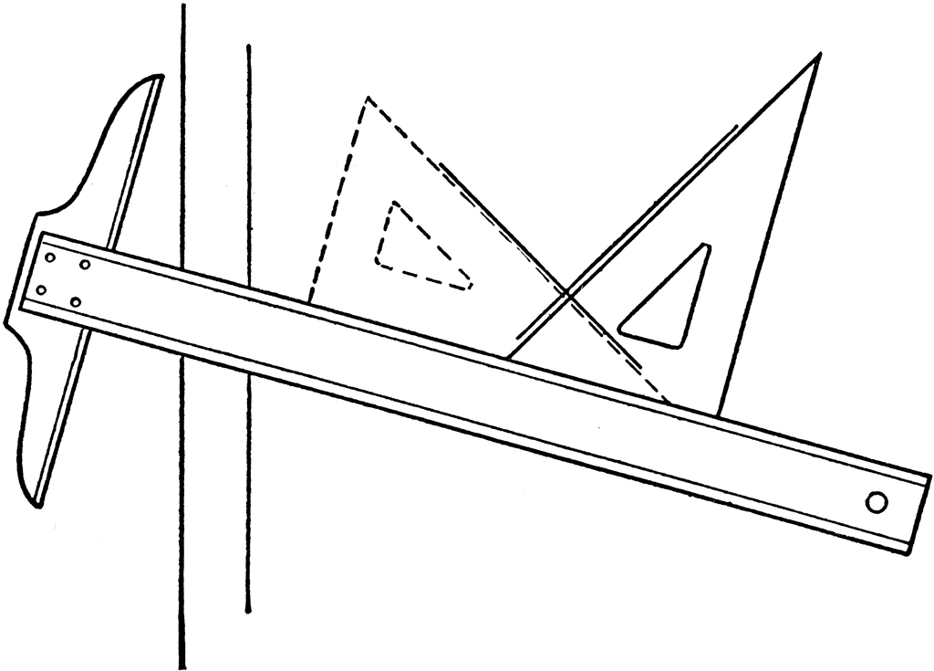 Drawing perpendicular lines.