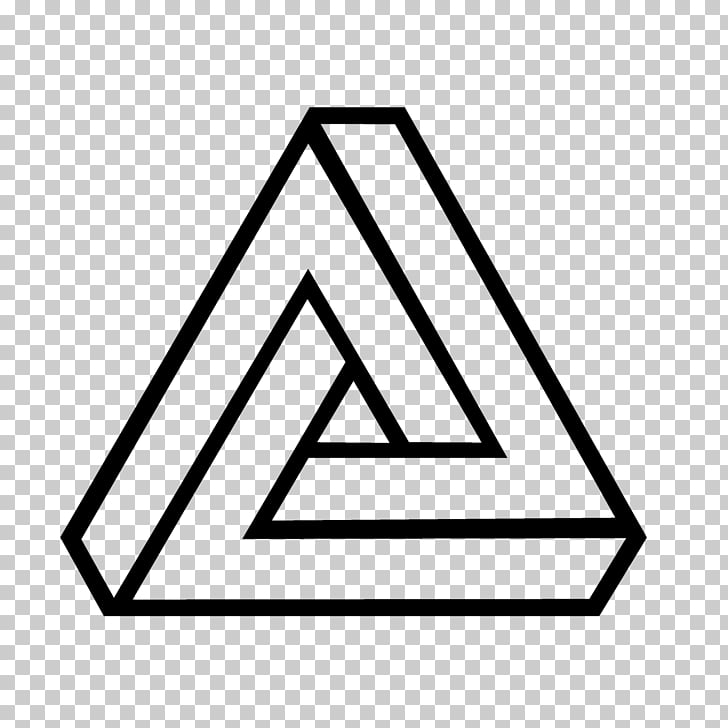 Penrose triangle Drawing Optical illusion, illusion PNG