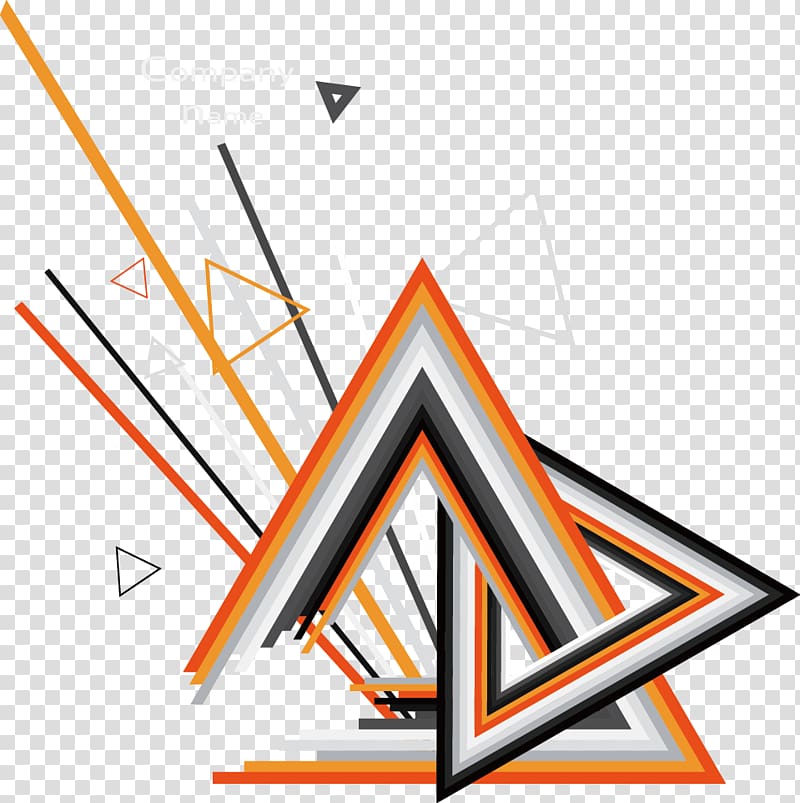 Orange and black triangles illustration, Triangle Geometry
