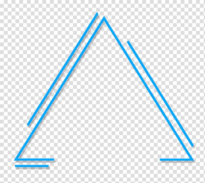 Abstract geometric triangle, blue triangle illustration