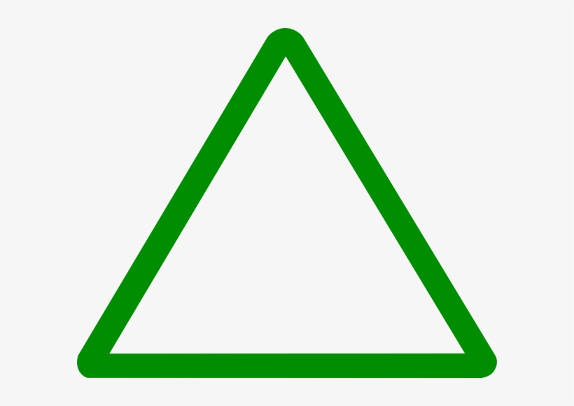 Thin Green Triangular Sign Clip Art At Clker