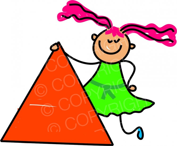 Happy Cartoon Triangle Kid Toddler Art Prawny Clip Art