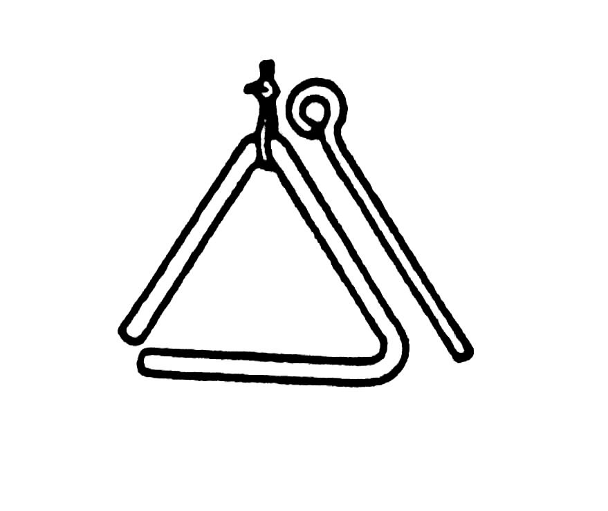 Triangle instrument clipart.