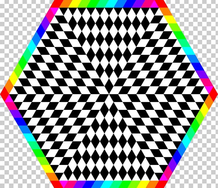Hexagon triangle rainbow.