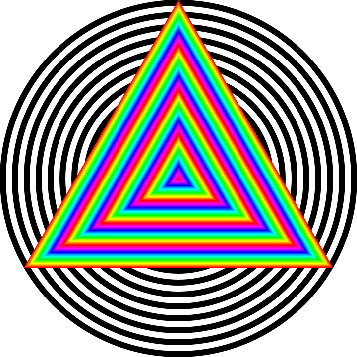 Rainbow triangle by