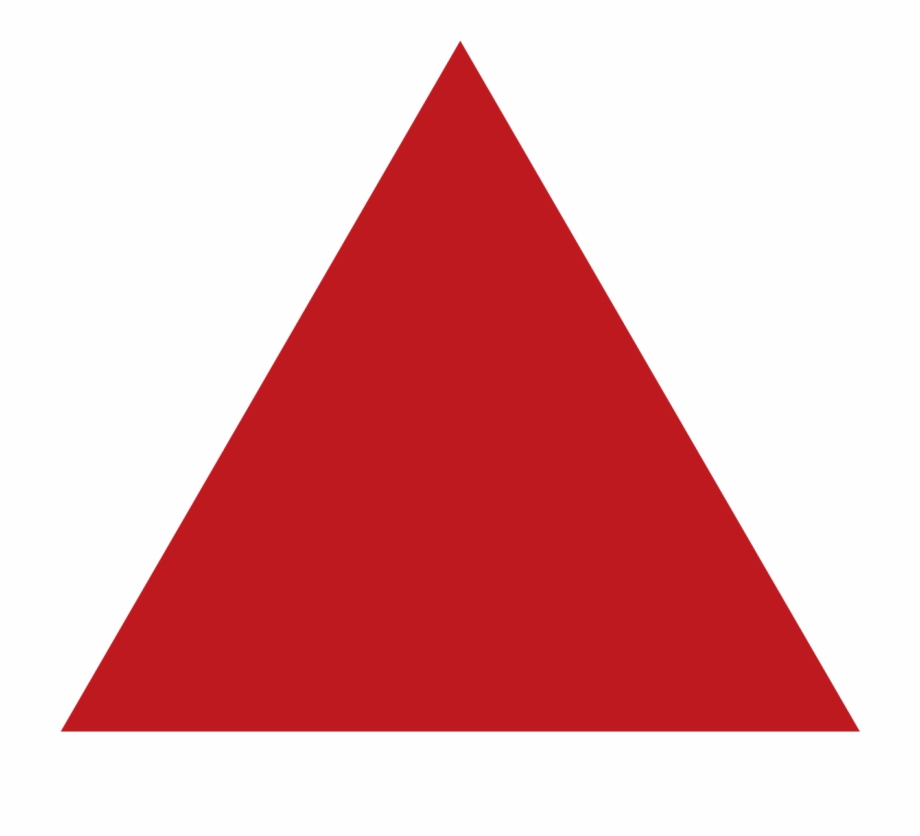 Red equilateral triangle.