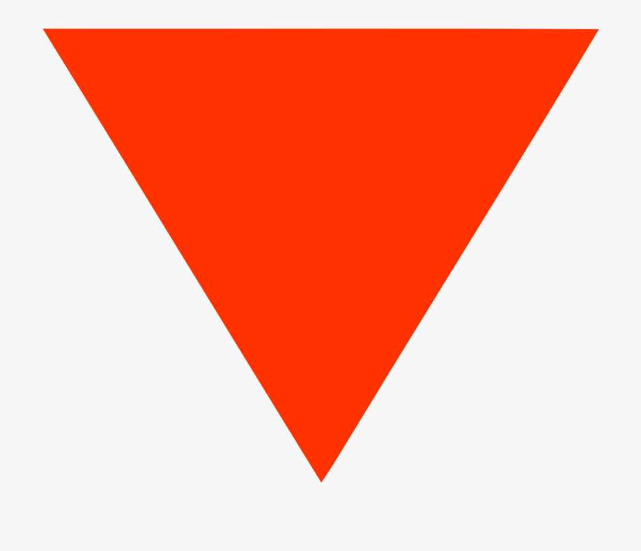 Red triangle clipart.