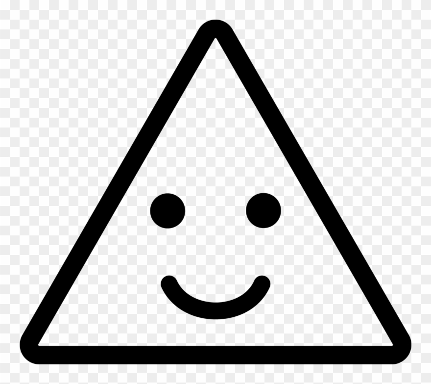 Triangle clipart face.