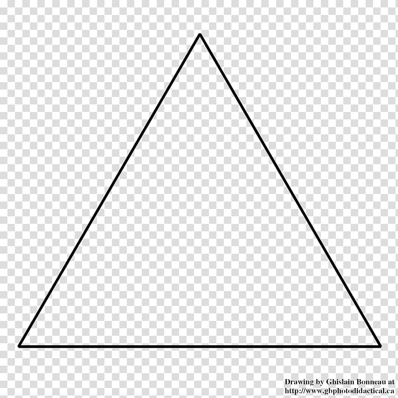 Equilateral triangle shape.