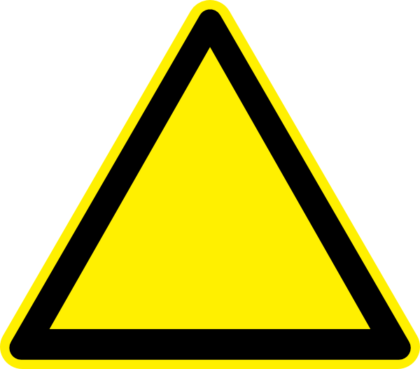 Empty Yellow Triangle Clip Art