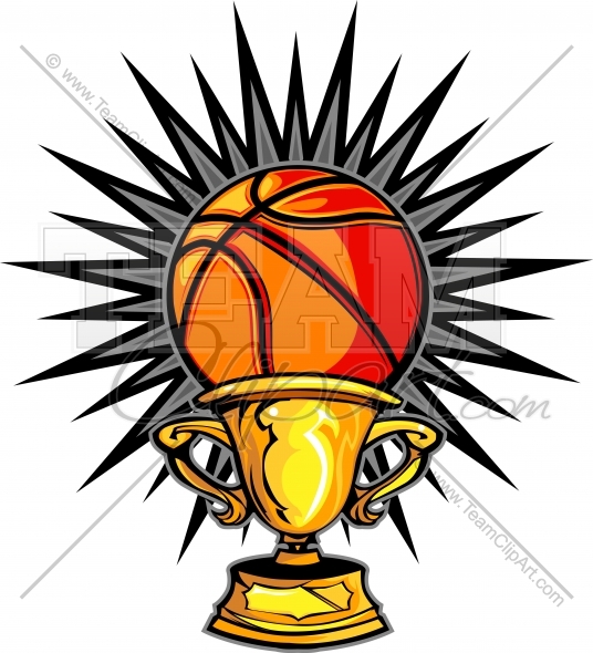 Basketball trophy clipart.