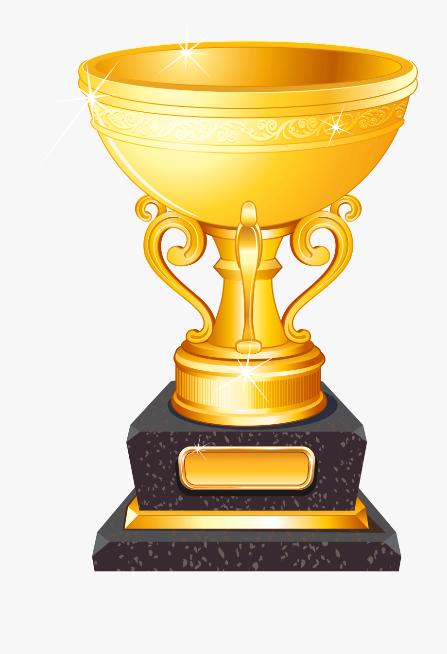 Golden cup trophy.
