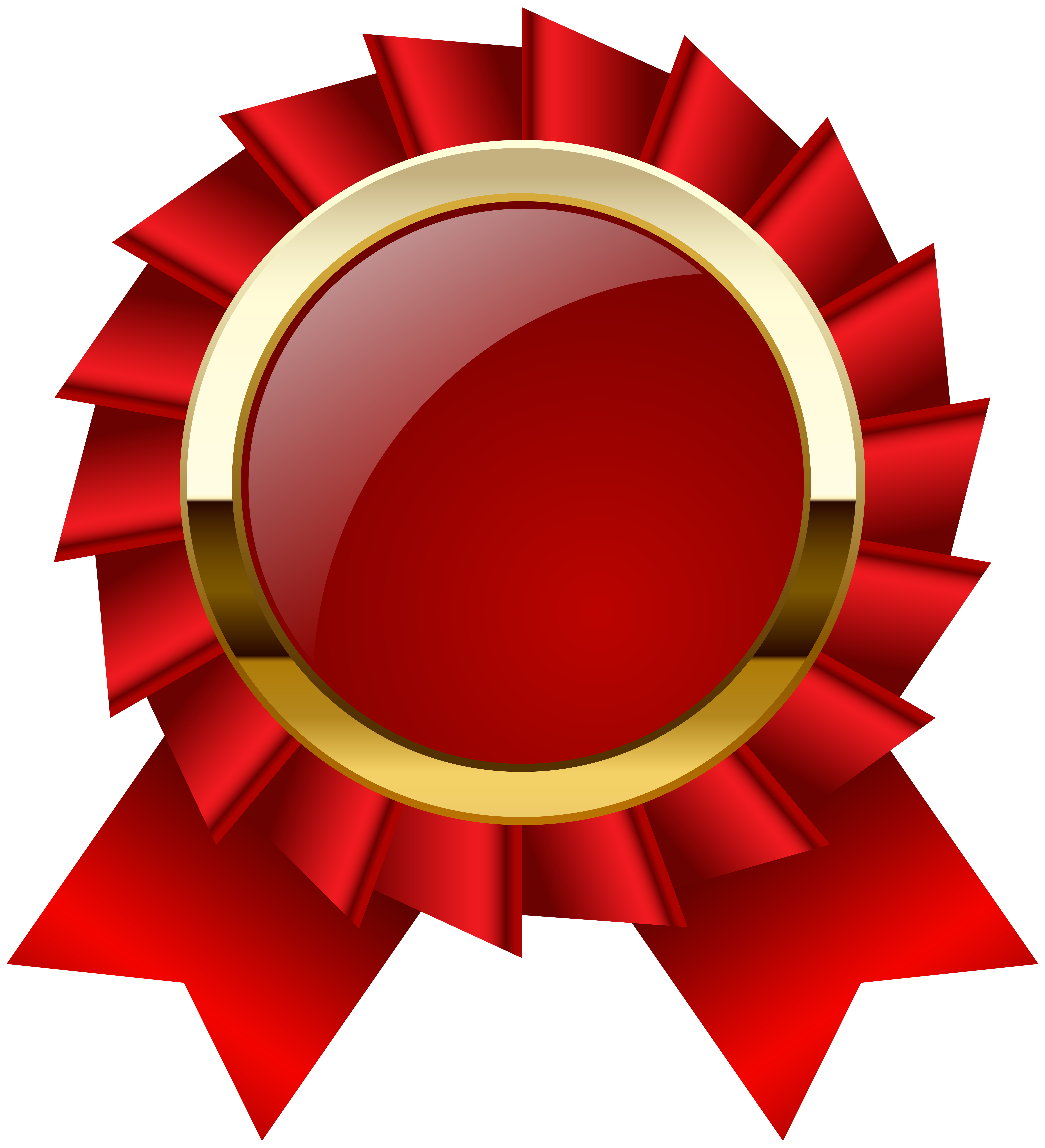 Award Rosette Ribbon PNG Clipar Image
