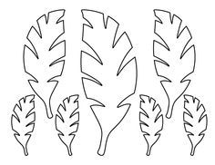 tropical leaf clipart outline