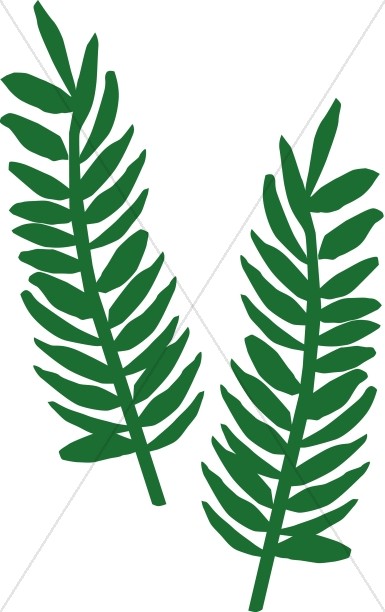 Tropical leaves clipart.