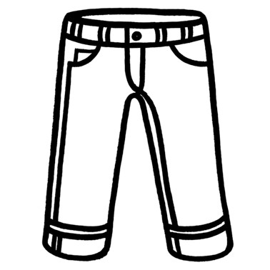 Pants Jeans clipart black and white pencil in color jeans