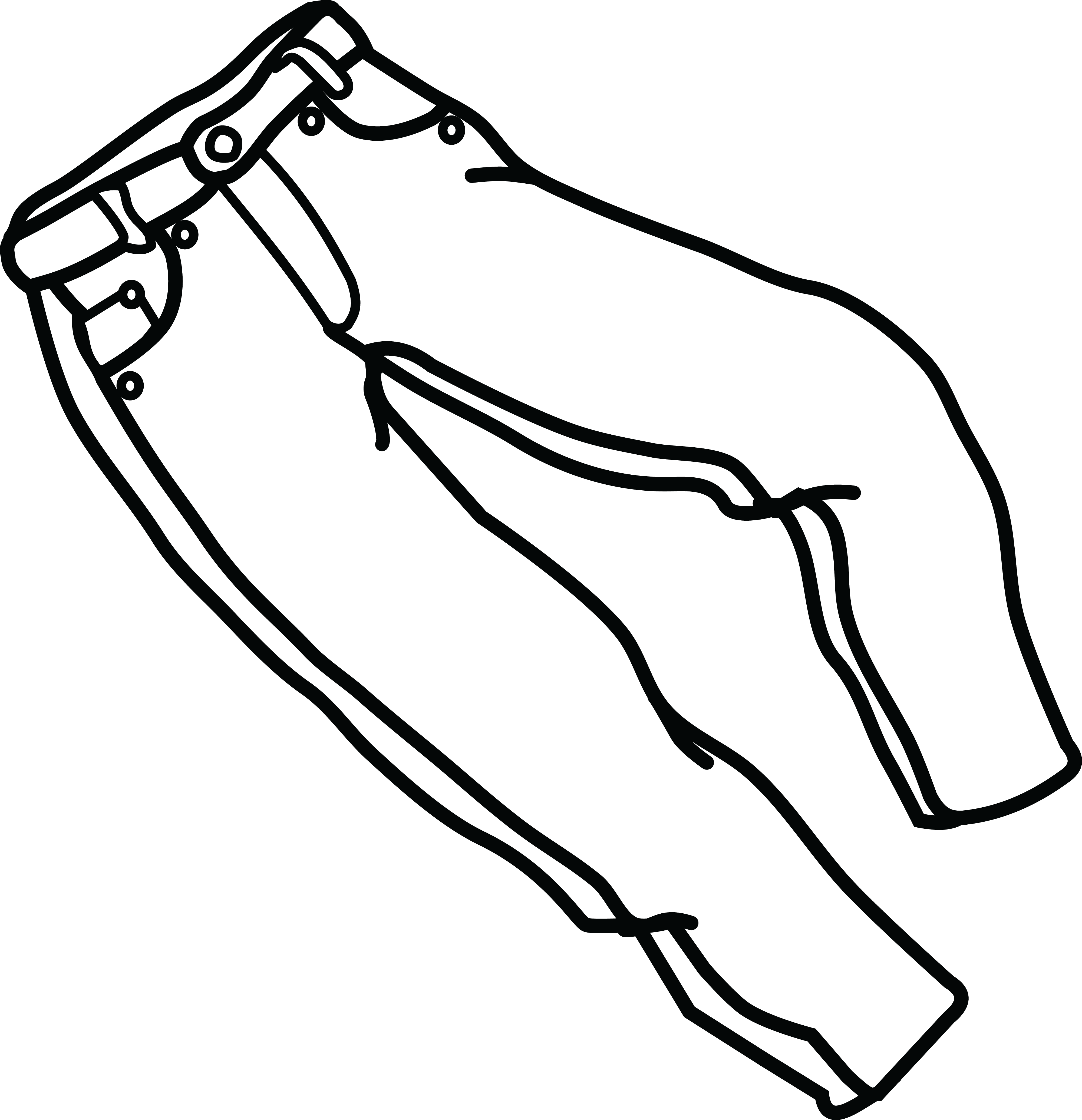 Pants clipart black and white, Pants black and white
