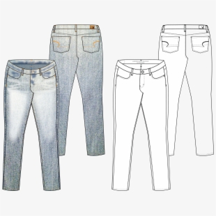 Flat Drawing Skinny Jean