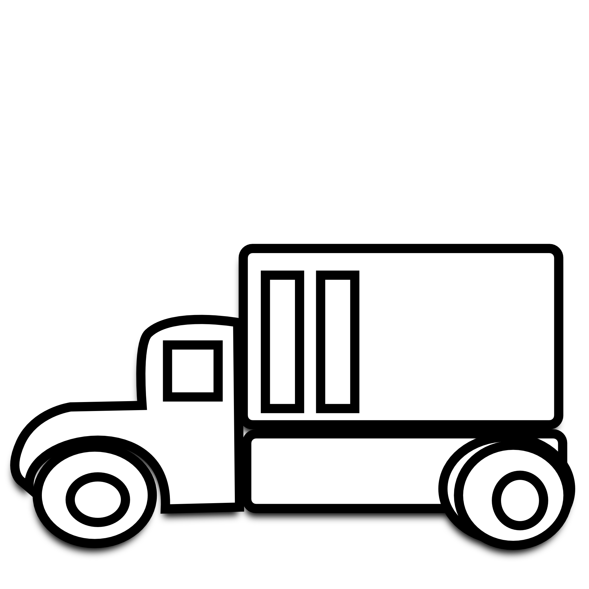 Truck Clipart Black And White