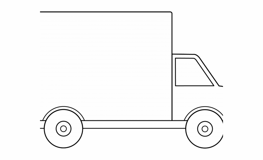 Truck cartoon outline.