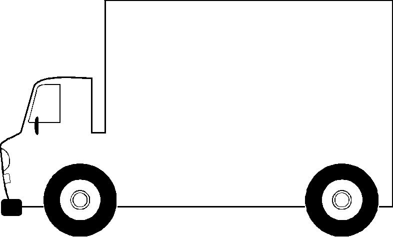 Truck clip art black and white free clipart images