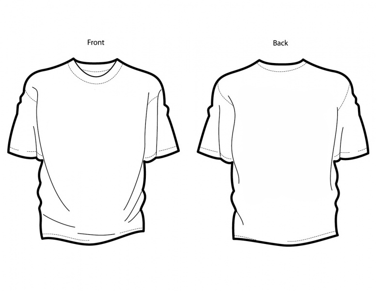 Outline shirt template.
